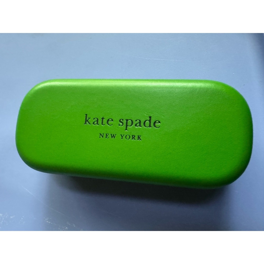 Kate‎ Spade New York Hard Clamshell Eyeglass Case Green Hello Sunshine Polka Dot